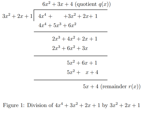 Division of polynomials in F7[x]